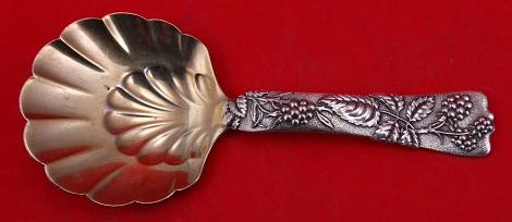 Bon Bon Spoon GW  solid  w/ raspberry motif shell bowl 5 3/8